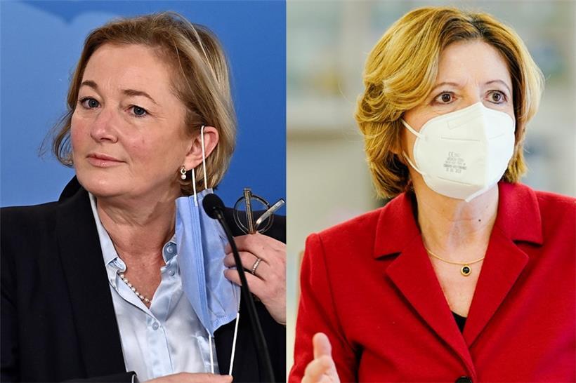 Die luxemburgische Gesundheitsministerin Paulette Lenert und die rheinland-pfälzische Ministerpräsidentin Malu Dreyer schlagen verschiedene Wege im Kampf gegen Corona ein
