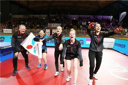 Die luxemburgischen Tischtennis-Damen gewannen nach dem Hinspiel, am Donnerstag auch das Rückspiel gegen Österreich mit 3:1
