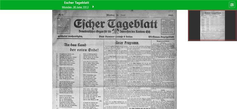 Die neue Ansicht für alte Zeitungen auf eluxemburgensia.lu
