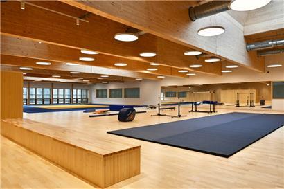 Die neue Turnhalle in den Lallinger Sporthallen in Esch
