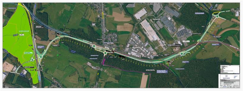 Die neue Variante der Umgehungsstraße von Bascharage
