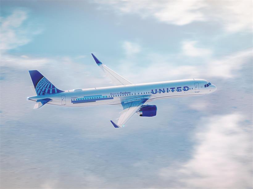 Die neuen „Born to Explore“ Airbus A321XLT von United, die bald in Luxemburg landen werden