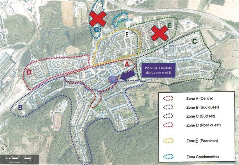 Die neuen Parkzonen von Schifflingen

