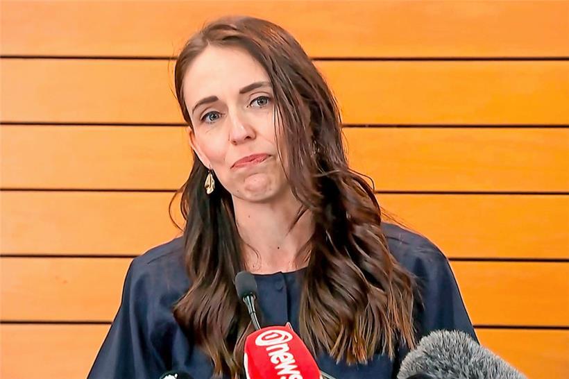 Die neuseeländische Regierungschefin Jacinda Ardern überraschte mit ihrer Rücktrittsankündigung
