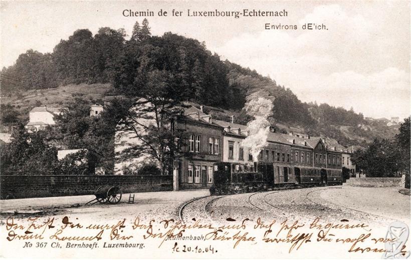 Die rue de Mühlenbach nahe der place Dargent im Jahr 1904, mit den Häusern, die nun abgerissen werden sollen

