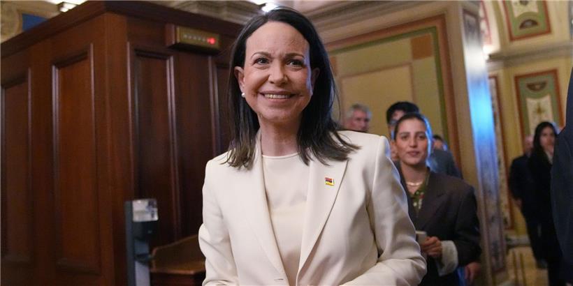 María Corina Machado, venezolanische Oppositionsführerin, betritt das Kapitol in Washington D.C.