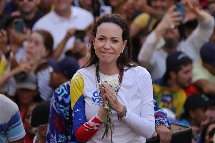 Die venezolanische Oppositionsführerin Maria Corina Machado
