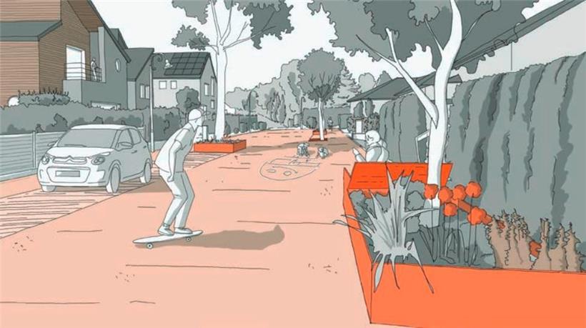 Die „zone résidentielle“ soll den Anwohnern mehr Platz im öffentlichen Raum geben
