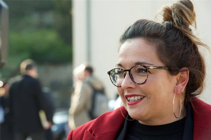 Die OGBL-Präsidentin Nora Back vor dem Verhandlungsbeginn am Mittwoch
