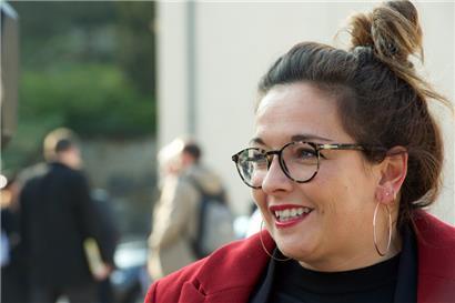 Die OGBL-Präsidentin Nora Back vor dem Verhandlungsbeginn am Mittwoch
