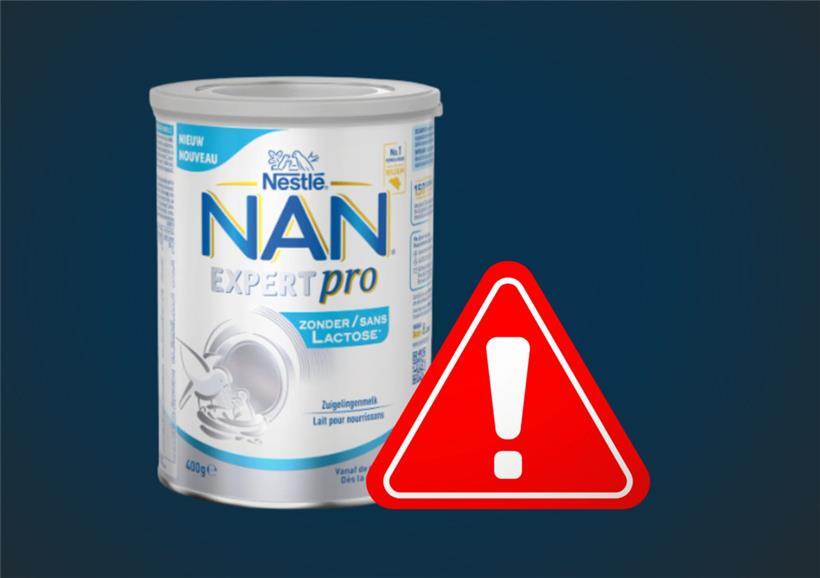 Die Veterinär- und Lebensmittelbehörde ruft das Produkt „NAN expert pro laktosefrei“ der Marke Nestlé zurück
