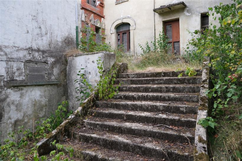 Diese Treppe führte einst zur herrschaftlichen Terrasse