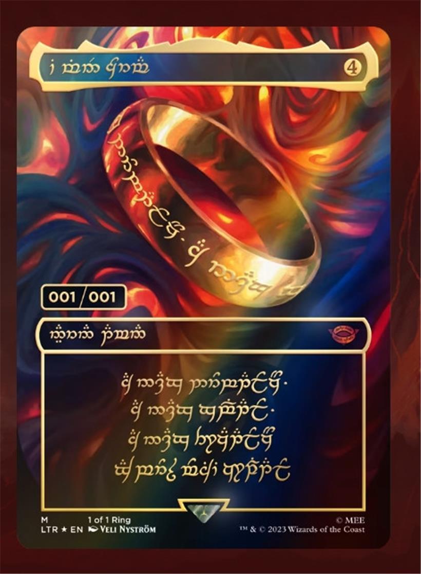 Diese Variante des „Einen Rings“ gibt es nur ein einziges Mal (wird durch Nummerierung dargestellt)
