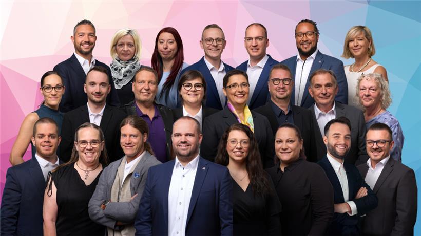 Diese von der Partei zugesandte Illustration zeigt alle Kandidaten für den südlichen Bezirk
