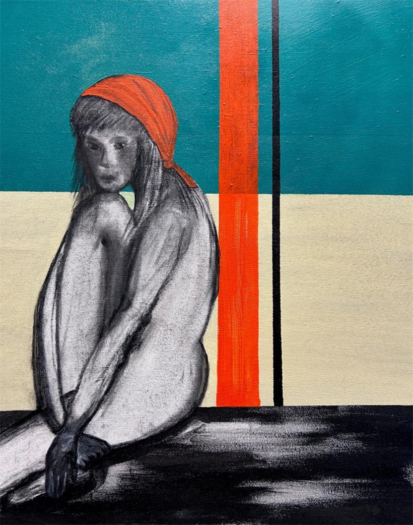 Dieses Bild hat eine mittlerweile ehemalige Patientin des CHNP gemalt und zeigt, wie Burnout-Patienten sich fühlen
