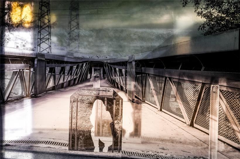 Dieses Motiv der Escher Passerelle steht momentan im französischen Grenzgebiet
