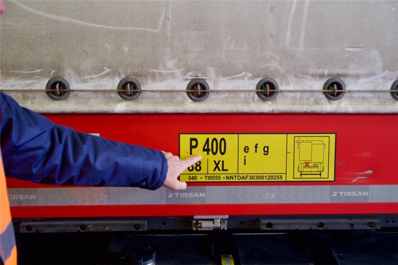 Dieses Schild beinhaltet alle wichtigen Infos über den jeweiligen Anhänger