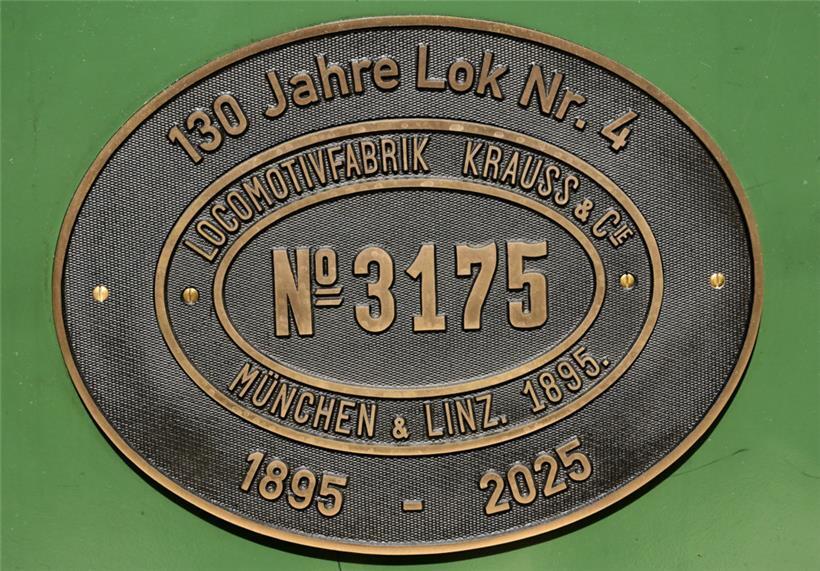 Dieses Schild ziert die Lok auf beiden Seiten
