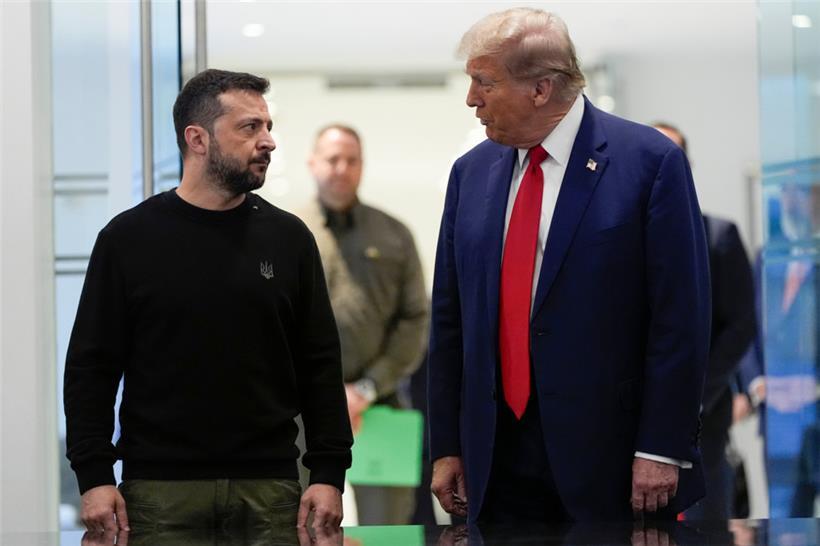 Donald Trump bei einem Treffen mit Wolodymyr Selenskyj im vergangenen Jahr. Kürzlich bezeichnete der US-Präsident den Präsidenten der Ukraine als „Diktator“.
