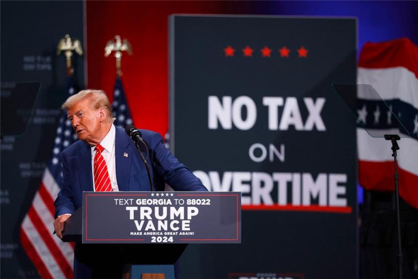 Donald Trump bei einer Wahlkampfveranstaltung gestern in Atlanta
