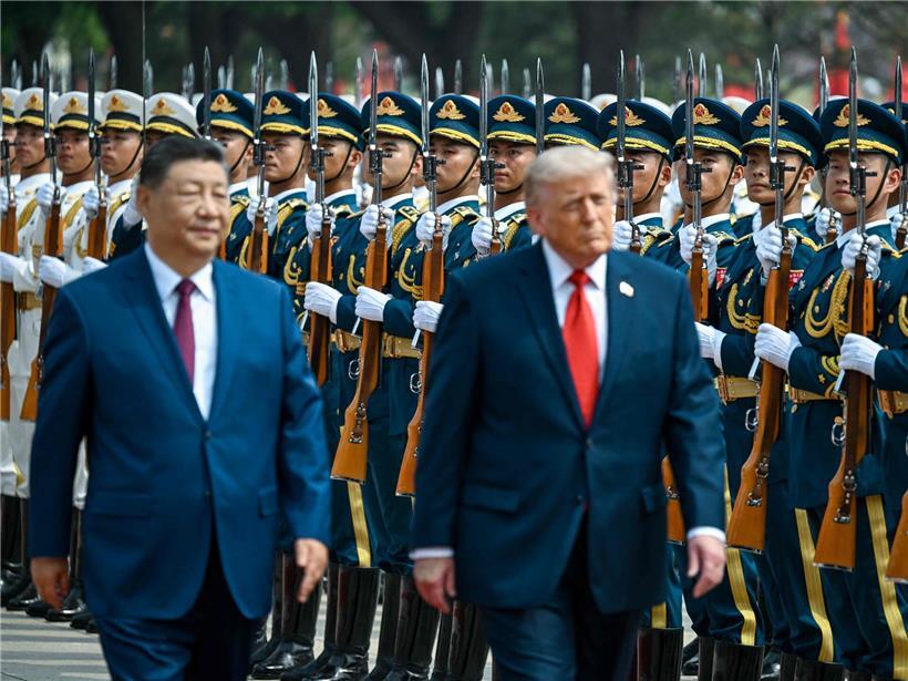 Donald Trump und Xi Jinping bei Gesprächen zu Handelsvereinbarungen zwischen USA und China