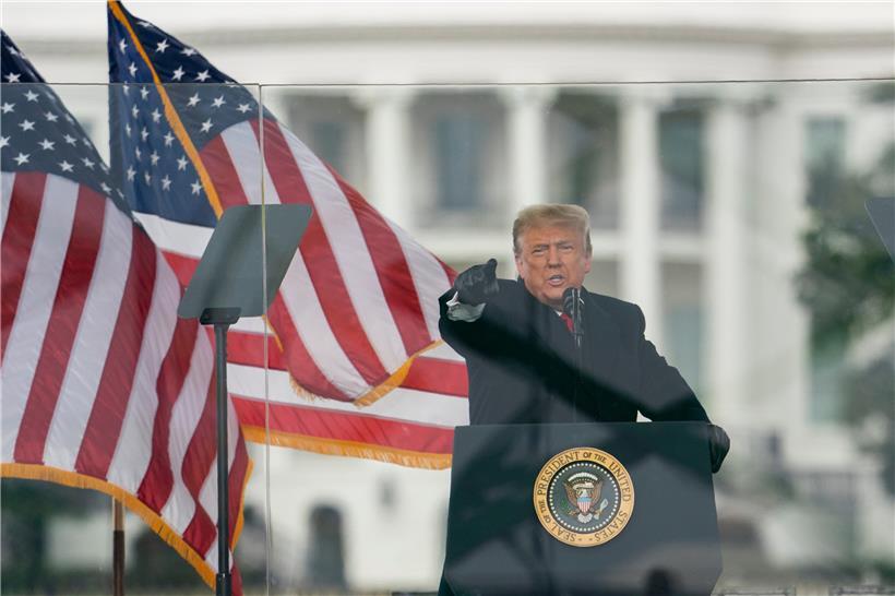 Donald Trump lors de son discours du 6 janvier
