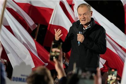 Donald Tusk, Vorsitzender vom liberalkonservativen Oppositionsbündnis Bürgerkoalition (KO) und ehemaliger Präsident des Europäischen Rates
