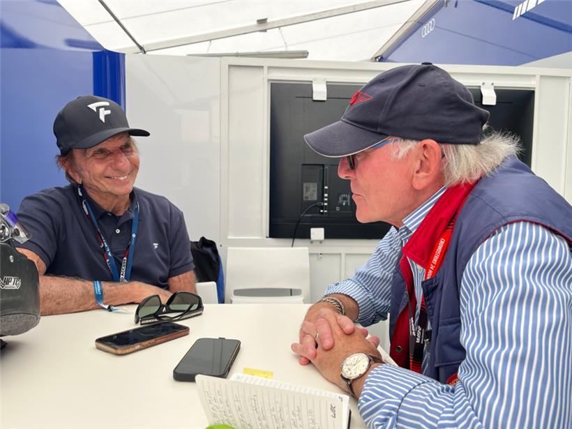 Doppelweltmeister und Indy-Champion Emerson Fittipaldi beim Interview mit dem Tageblatt
