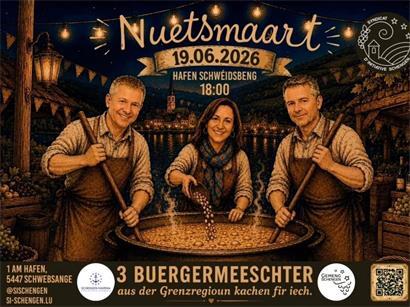 Drei Köche servieren traditionellen Brei in rustikaler Küche, kulinarisches Teamwork beim Servieren von hausgemachtem Essen