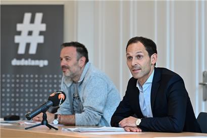 Düdelingens Bürgermeister Dan Biancalana (rechts)
