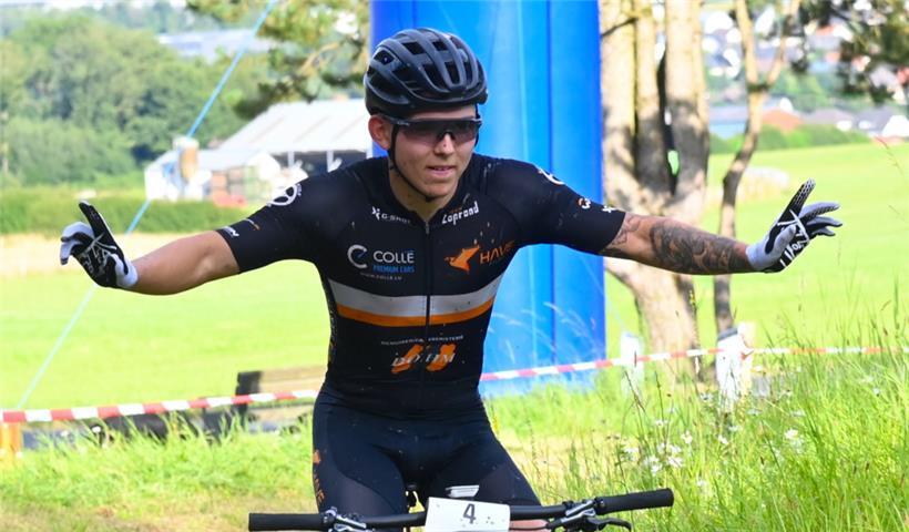 Durfte bei der Elite der Herren jubeln: Tijay Heinen von Toproad Roeserbann
