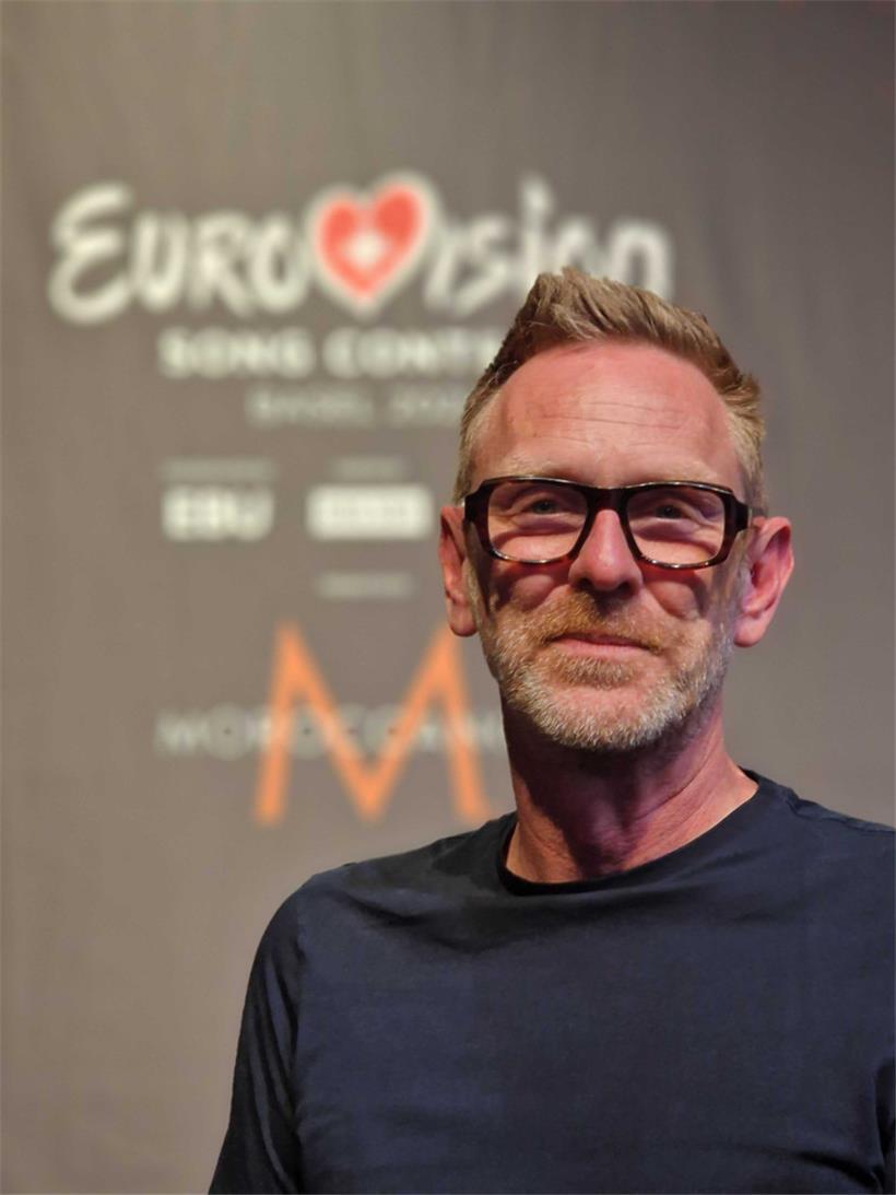 ESC-Direktor Martin Green im Presseraum in Basel
