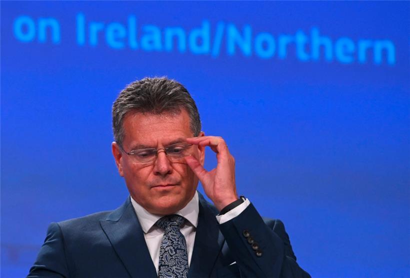 EU-Kommissar Maroš Šefčovič nannte das Vorgehen der britischen Regierung gestern „illegal“
