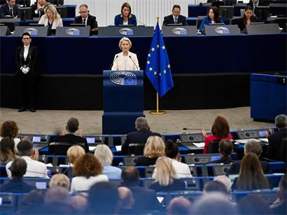 EU-Kommissionspräsidentin Ursula von der Leyen hielt am Mittwoch ihre sechste Rede zur Lage der EU im Europäischen Parlament