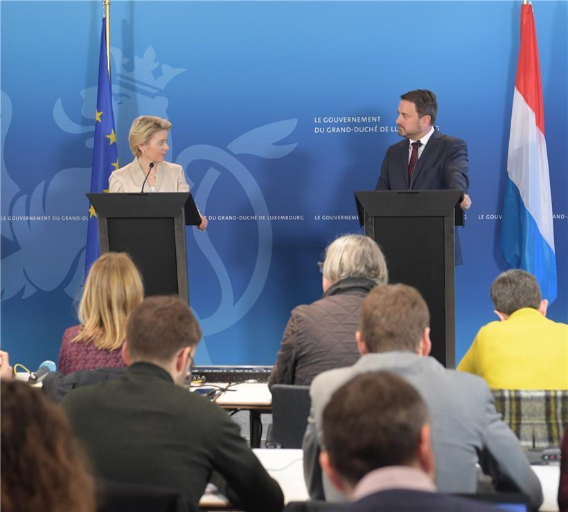 EU-Kommissionspräsidentin Ursula von der Leyen ist zufrieden mit der Unterstützung aus Luxemburg für ihre Klimaschutzpläne 
