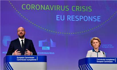 EU-Kommissionspräsidentin Ursula von der Leyen und Ratspräsident Charles Michel präsentierten gestern, wie von den 27 EU-Staaten verlangt, eine EU-Exitstrategie
