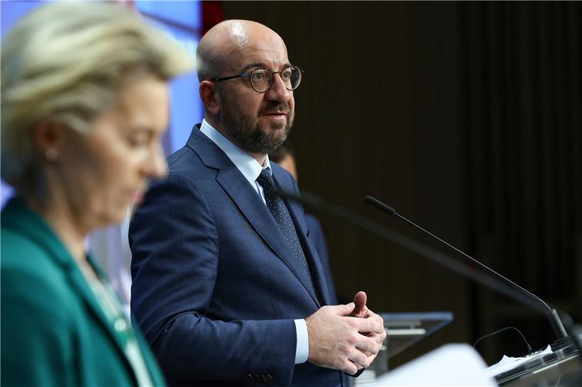 EU-Kommissionspräsidentin Ursula von der Leyen und der Präsident des Europäischen Rates, Charles Michel
