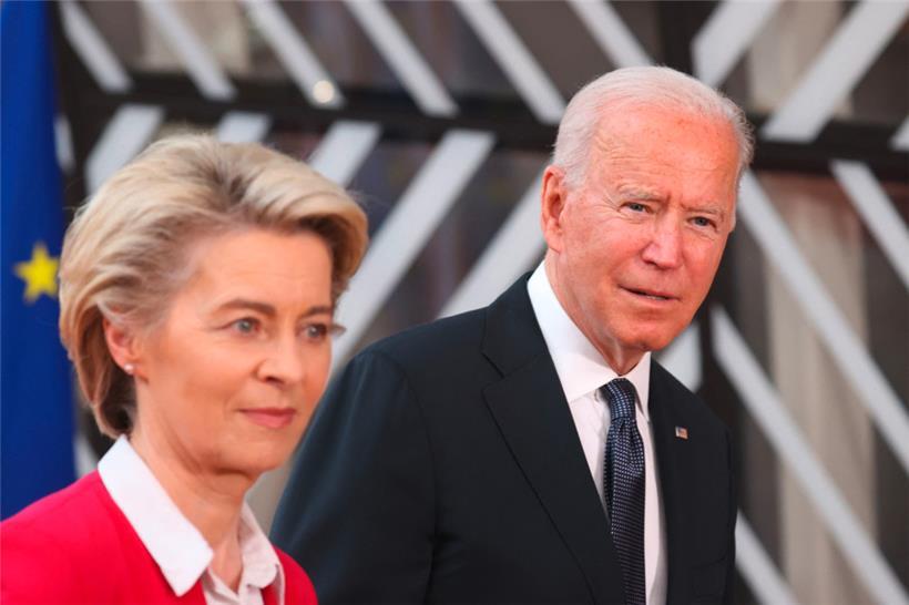 EU-Kommissionspräsidentin Ursula von der Leyen und US-Präsident Joe Biden 

