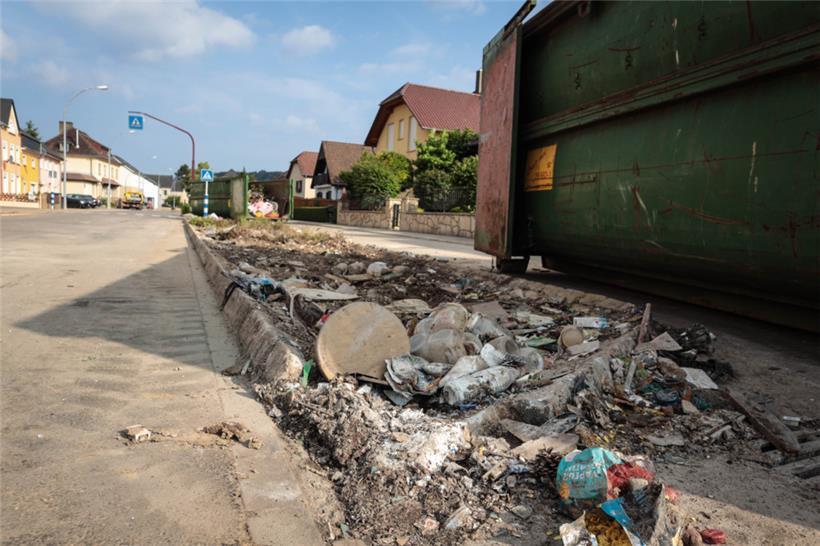 Echternach wenige Tage nach der Flut am 15. Juli