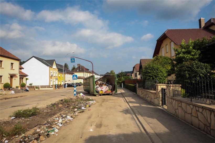 Echternach wenige Tage nach der Flut am 15. Juli