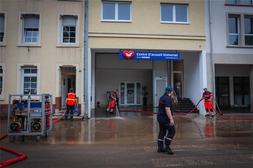 Echternach wenige Tage nach der Flut am 15. Juli