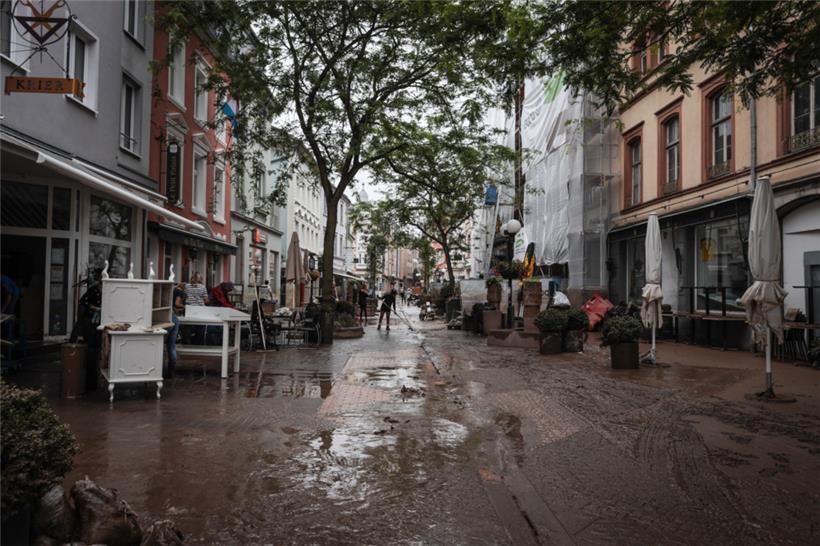 Echternach wenige Tage nach der Flut am 15. Juli