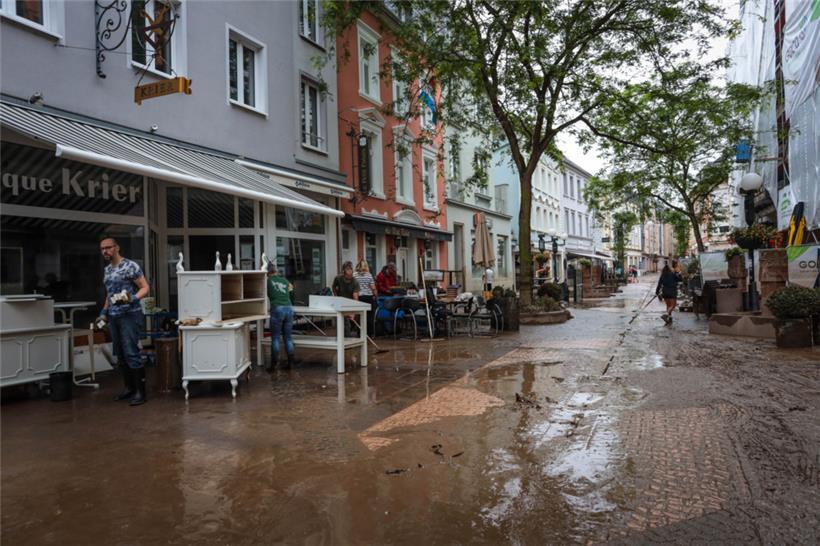 Echternach wenige Tage nach der Flut am 15. Juli