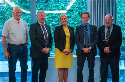 Ed Goedert, Jean-Claude Juchem, Miriam Eisenmenger, Dr. Yves Wagner und Romain Gantrel (v.l.n.r)
