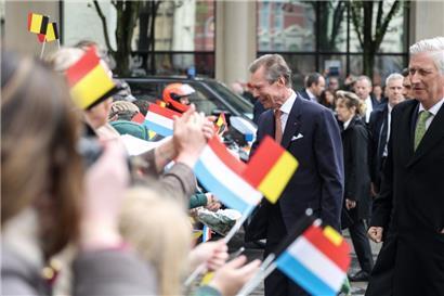 Egal ob in Brüssel, Gent oder Lüttich: Wo die Staatsoberhäupter aus Luxemburg und Belgien auftauchten, wurden sie herzlich empfangen
