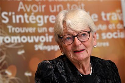 Ein Archivfoto aus dem Jahr 2022, als Marie-Josée Jacobs noch Präsidentin des Verwaltungsrats der Caritas war
