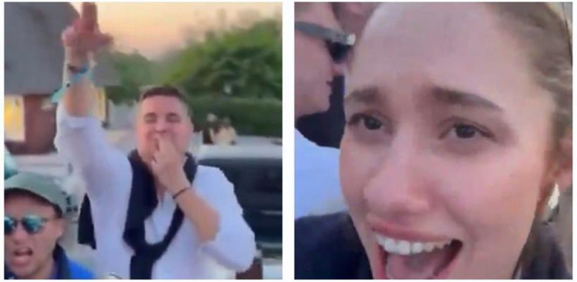 Ein Ausschnitt des Videos zeigt beste Stimmung mit rechtsradikaler Hetze
