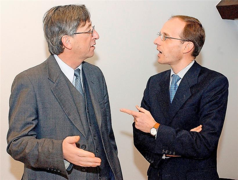 Ein Bild aus besseren CSV-Tagen: Jean-Claude Juncker und Luc Frieden im Januar 2003
