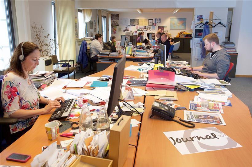 Ein Blick in die Redaktion des „Lëtzebuerger Journal“
