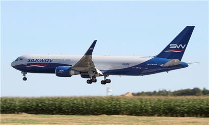 Ein Boeing-767-Frachter der aserbaidschanischen Silk Way
